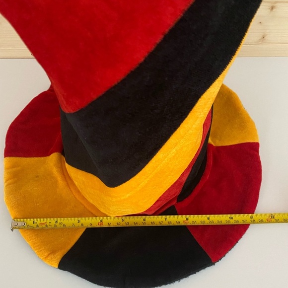 SOLD STOVEPIPE Fabric Velvet Covered Novelty Style Bold Gold, Red, Black Costume - Picture 4 of 6